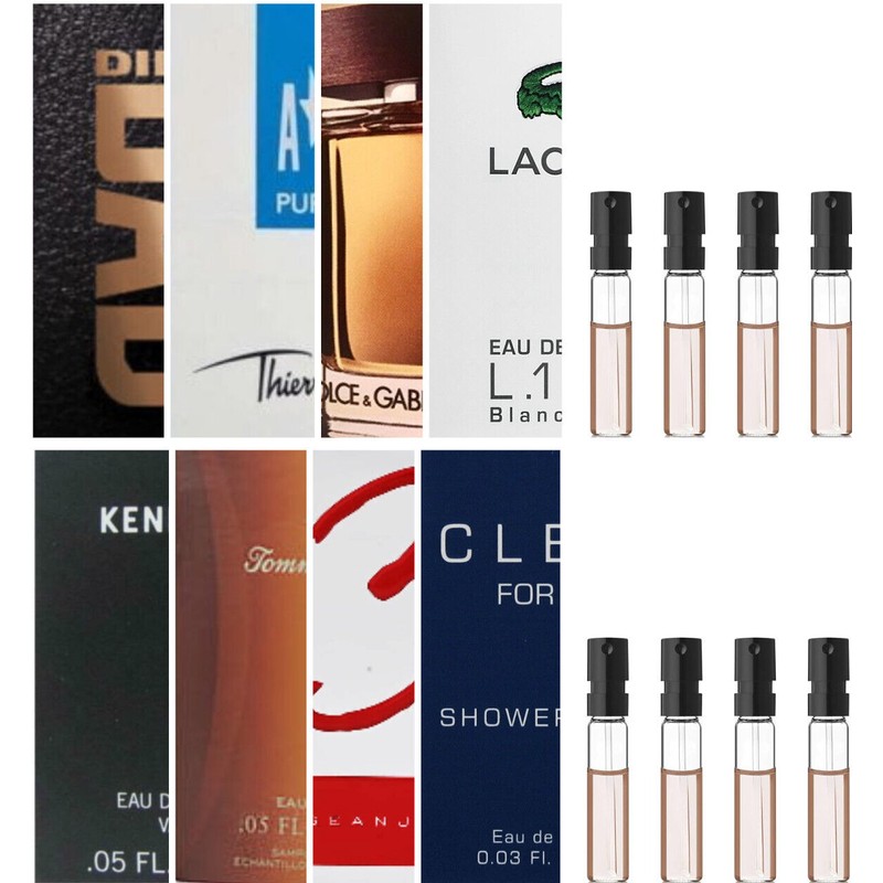 Cologne Men's Cologne Sample Vials Set – 8 Miniature Travel-Size