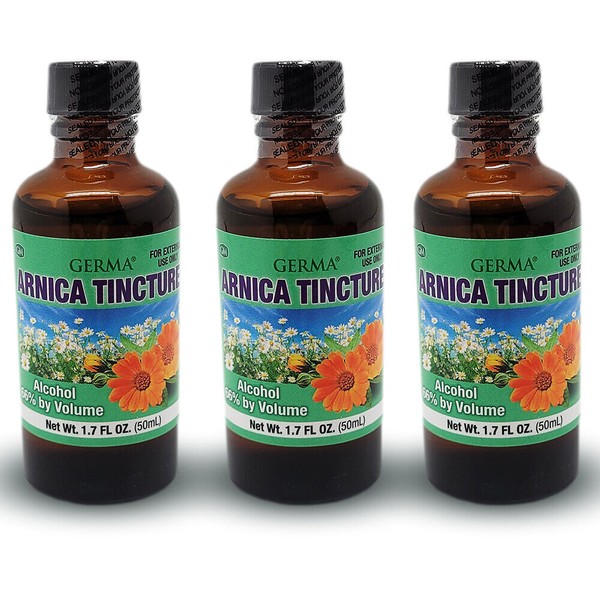 Germa Arnica Tincture. Pain Relief for Joints and Bruises. 1.7 oz. Pack of 3