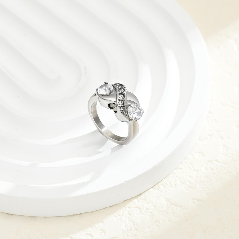Urn Ring for Ashes for Women Mom Infinity Ring Holds