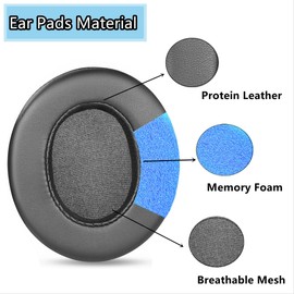 TaiZiChangQin Earpads Replacement Compatible with Shure SRH440 SRH 440 SRH440A SRH840 SRH940 Headsets Ear Pads Headband Cover Cushions Protein Leather Black