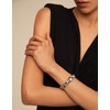 UNOde50 VITAMINS, pulsera chapada en plata esterlina, 17.7 cm, piel,
