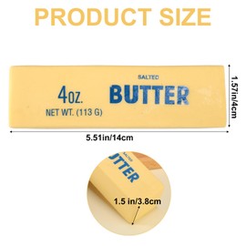 Lyreh Squeeze Butter Toy, PU Material Butter Stick Slow Rising Squeeze Food Toy for Office School Anxiety Relieving and Decompression(Light Yellow)