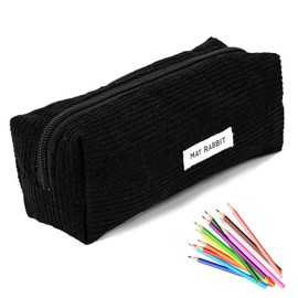 Pencil Case Girls - Teenager Case School, Pencil Case Cord, Study Must Haves Pencils Pencil Case Aesthetic, Portable Pencil Case Adults, Pencil Case Aesthetic, Pencil Case for School Supplies, black,