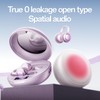 Clip-On Earbuds,Open-Ear Wireless Bluetooth 6.0 Headphones with Makeup Mirror, Secure