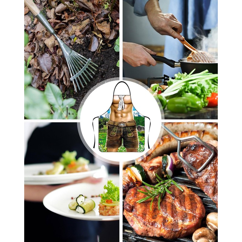 BNREOZA Cooking Apron, Fun BBQ Apron, Adjustable Kitchen Apron, Oktoberfest