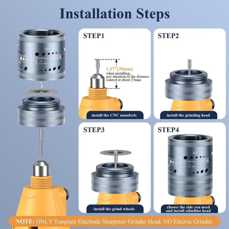 Tungsten Electrode Sharpener Grinder Head,Tungsten Sharpener for Tig Welding with