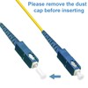 FLYPROFiber- 0.5M/1.6ft OS2 SC/UPC to SC/APC Fiber Internet Cable, Single
