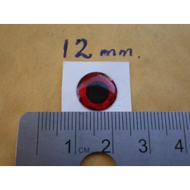 Unbranded 126 PCS. 3D 12MM RED HOLOGRAPHIC FISHING LURE EYES/FLY TYING JIGS/CRAFT DOLLS