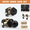 Probrico 1 Pack Door Knob with Double Cylinder Deadbolt Lock