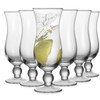 Cheardia 6 Pack Hurricane Glass, 14 oz Pina Colada Glasses
