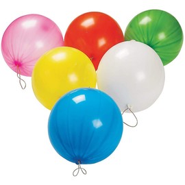 SHATCHI 5pcs-100pcs Large Punch Balloons with Elastic Multi Coloured Loot Bag Party Gifts Stocking Fillers Pinata Toys Wholesale Bulk Buy