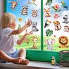 38 Animal Window Stickers, Cute Elephant, Monkey, Bird Window Stickers,
