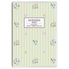 Note Diary 2025 / A6 / Flower Green NS-A601-25FG