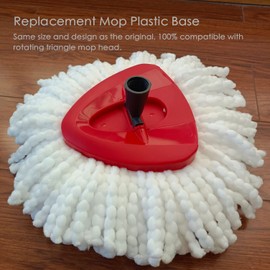 Mop Base Replacement Rotating Triangle Mop Base Head Cover Plastic Base Compatible with O Ceda EasyWring 1 Tank System
