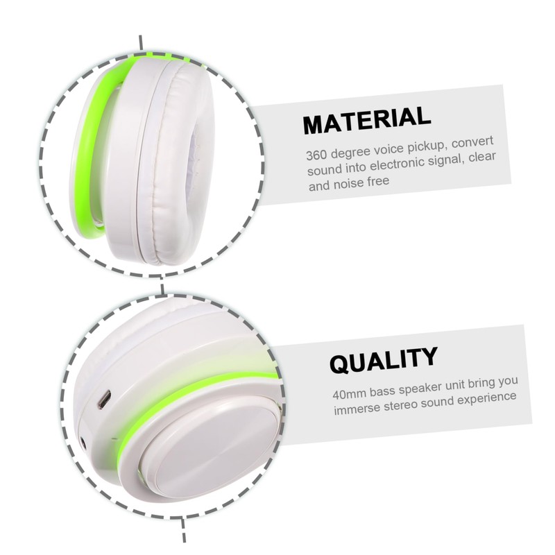 SHINEOFI Over Ear Wireless Headset Foldable Design with Aux Noise