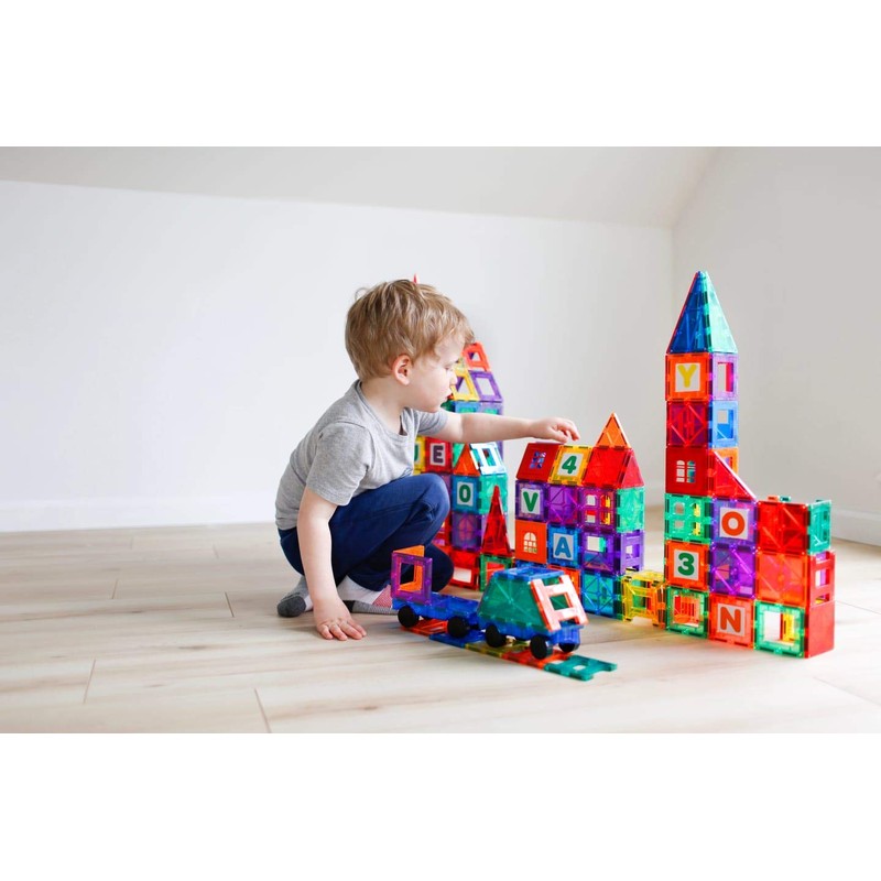 Playmags 36 Pcs Magnetic Tiles Building Set - Magnetic Tiles