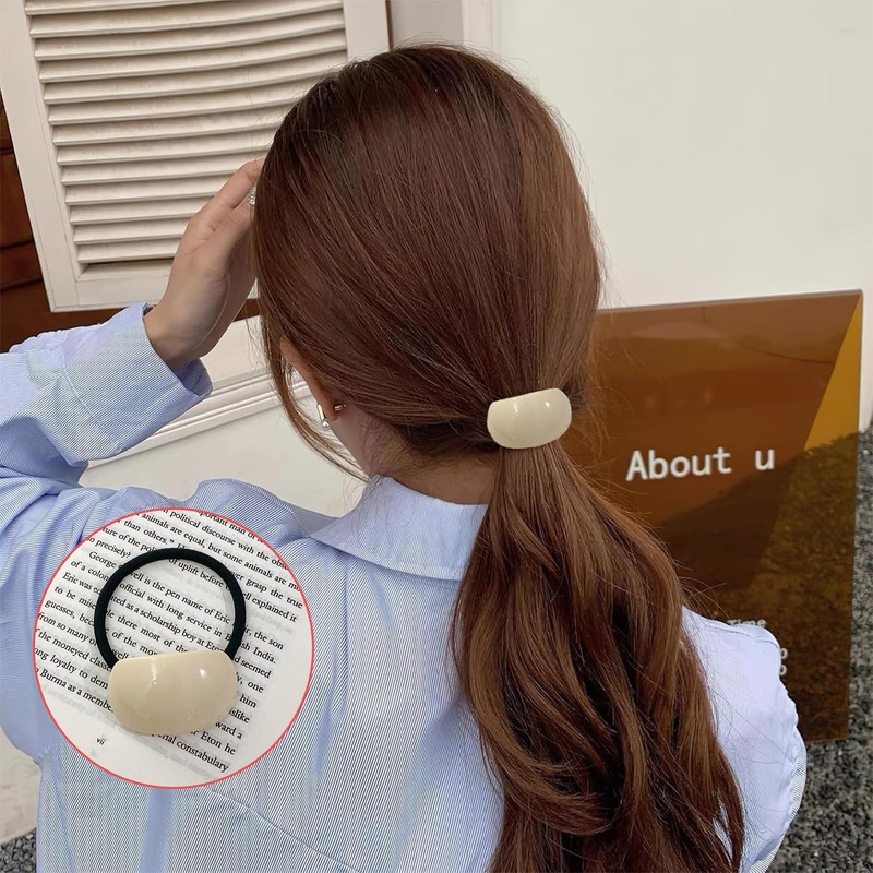 Tavvke 9 PCS Acrylic Ponytail Hair Cuff Set, Stylish Geometric
