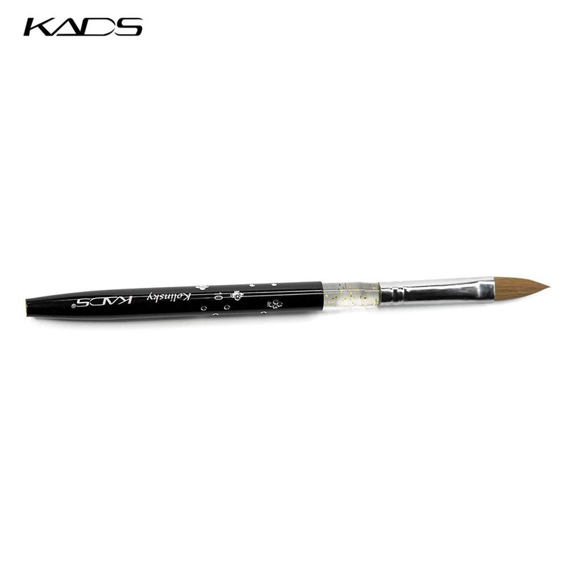 KADS Size 2#,6#,8#,10# kolinsky sable acrylic nail brush black 100%