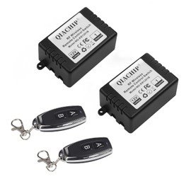 RODOT DC 12V 1CH 433Mhz RF Wireless Relay Module Remote Control Switch 2 Smart Transmitter with Receiver for Entrance Control, Car Light 164ft Long Range (2relays)