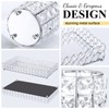 3 Pieces Perfume Tray Crystal Vanity Tray Mirrored Crystal Cosmetic