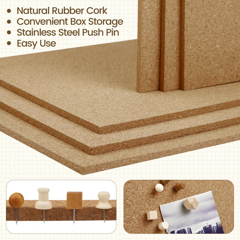 Aodaer 12 Pack Cork Boards 48" x 36" Thick Bulletin