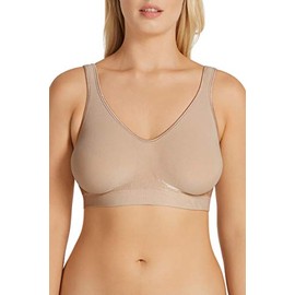 Playtex Women's Microfibre Comfort Flex Fit Wirefree Bra, Nude, Medium