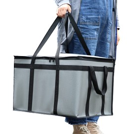 2 Pack XXXL Gray Insulated Food Delivery Bag Cooler Bags Keep Food Warm Catering Therma Catering Cooler Bags Keep Food Warm Catering Therma Catering Shopper Accessories hot