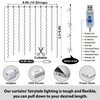 HXWEIYE 2 Pack Warm White 300LED Curtain Fairy Lights, 9.8x9.8Ft