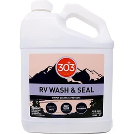 303 Products RV Wash & Seal - Clean, Streak-Free Finish, pH Neutral with High Foaming Formula, Provides A Deep Gloss Finish on RVs, Campers, Pop-ups, and Motorhomes, 1 Gallon (30240)