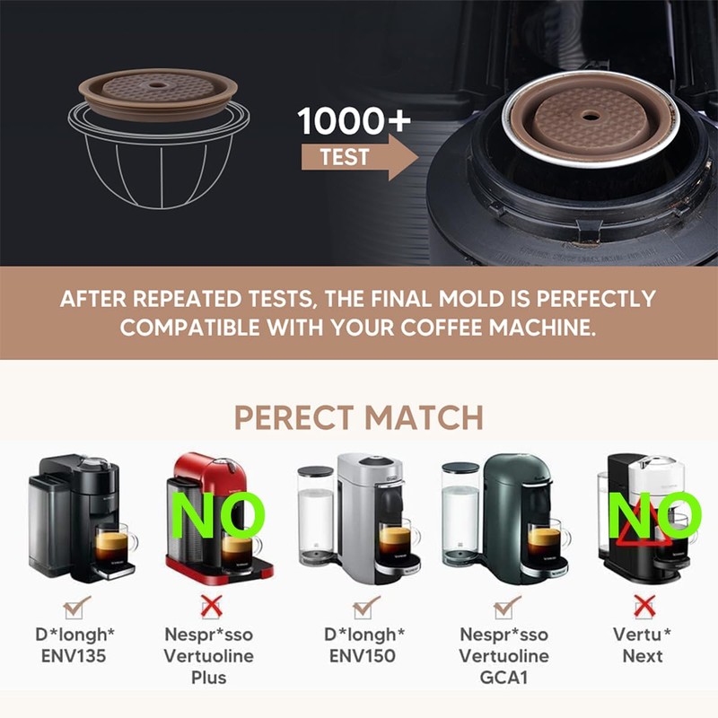 5Pcs Reusable Capsules Pods Refillable Coffee Capsules VrtuoLine for Nespr*sso
