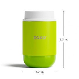 Zoku Neat Stack 16oz Double Wall Vacuum Insulated Food Container, Lime Green