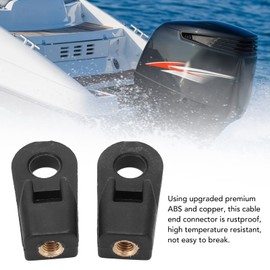2pcs Outboard Control Box Cable End Connector ABS Copper Replacement for 3300C Throttle And Shift Control Box Cable Connection