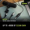 Shure MVX2U Interfaz de Audio Digital, Adaptador XLR a USB para Conexión Directa de Micrófono a Ordenador