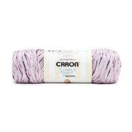 Caron Simply Soft Speckle Wisteria Yarn - 3 Pack of 5oz/141g - Acrylic - #4 Worsted (Medium) - 235 Yards - Knitting & Crochet