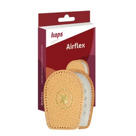 Genuine Leather Heel Support Pad Cup With Foam Cushion, Orthotic Shoe Insoles Inserts For Men And Women, Kaps Airflex, All Sizes (Women / 5-7 UK / 38-40 EUR)