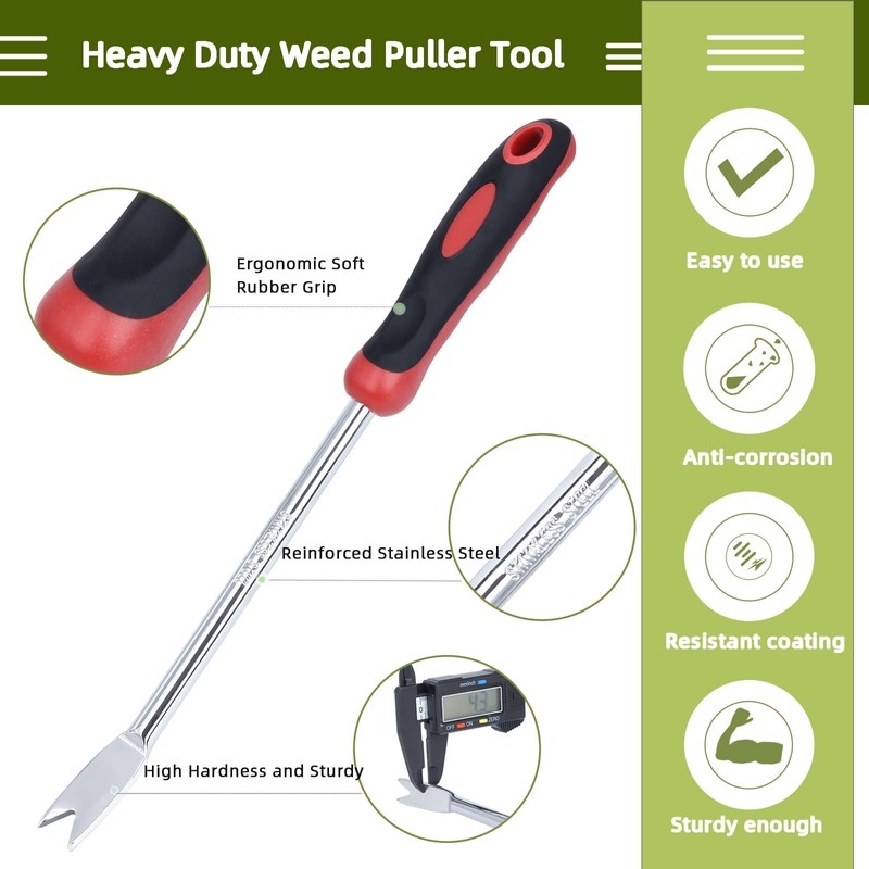 KLDOLLAR Weed Puller Tool, Dandelion Weeder Puller Tool with Soft