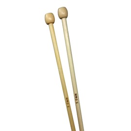 Knitting Needles Bamboo Single Point Eco Friendly Pair 25cm x 5mm
