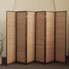 Furnnylane 6 Panel Room Divider and Folding Screen Room Divider,Bamboo