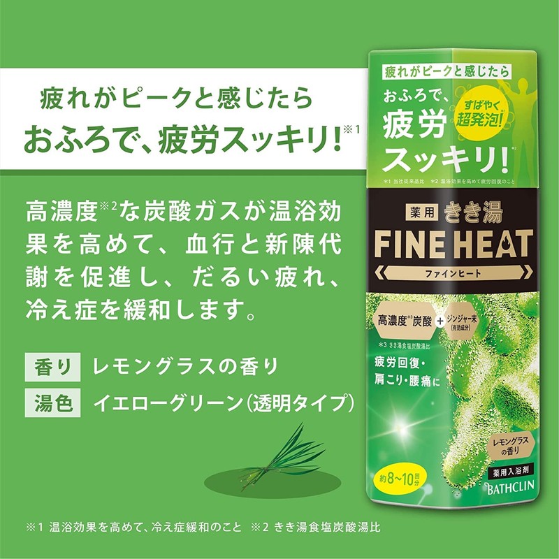 Kikiyu Fine Heat Carbonated Bath Salt, Lemongrass Refill, 17.6 oz