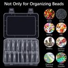 Small Clear Box Bead Storage Plastic Containers with Lid 14