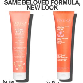 Pacifica Beauty Glow Baby Limpiador facial iluminador diario Exfoliar y Limpiar Vitamina C, AHA, Vainilla Para todo tipo de piel Sin sulfatos ni parabenos Vegano y libre de crueldad Cuida