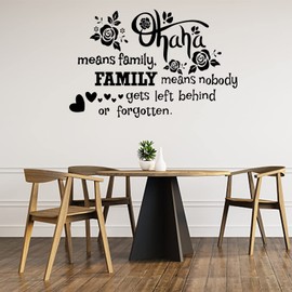 PLIGREAT Inspirational Family Quotes Wall Stickers Removable Vinyl Peel and Stick Art Letter Sayings Wall Decals for Bedroom Living Room Sofa Background Photo Wall Decoration Indoor DIY Wall Art Decor