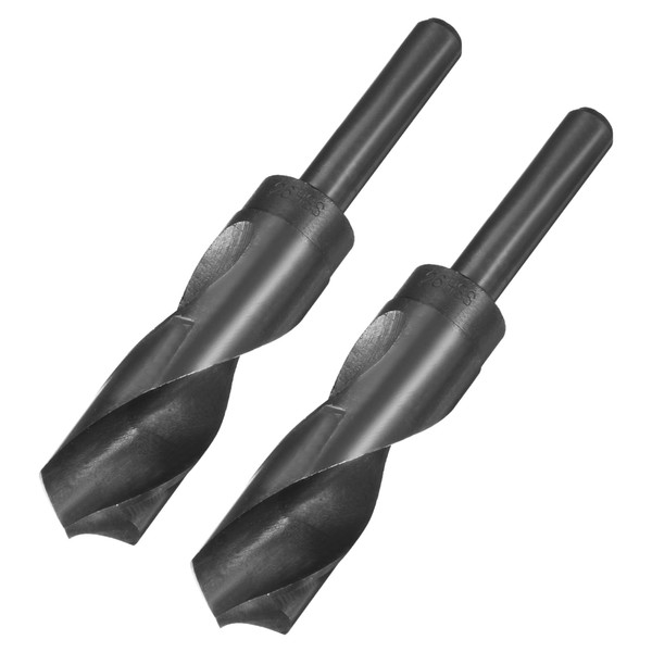 sourcing map 2pcs Reduced Shank Drill Bits 26mm Black Nitride