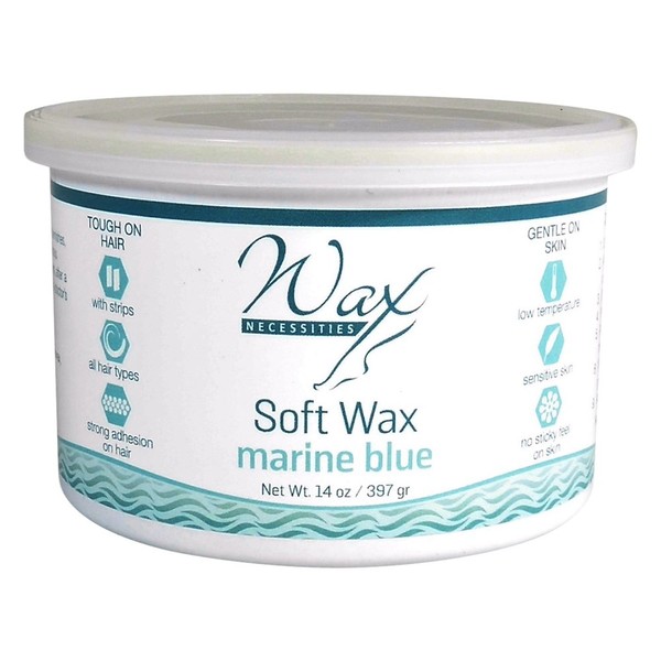 Wax Necessities Waxness Polymer Marine Blue Soft Wax Tin 14 Ounces