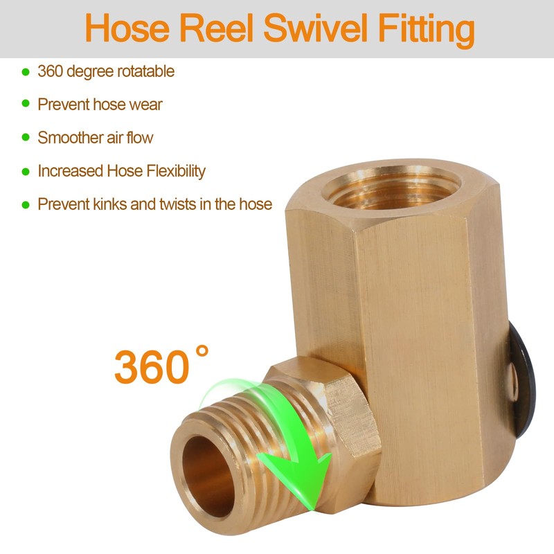 50310 Air Hose Swivel Connector Fits Most Side Winder Air