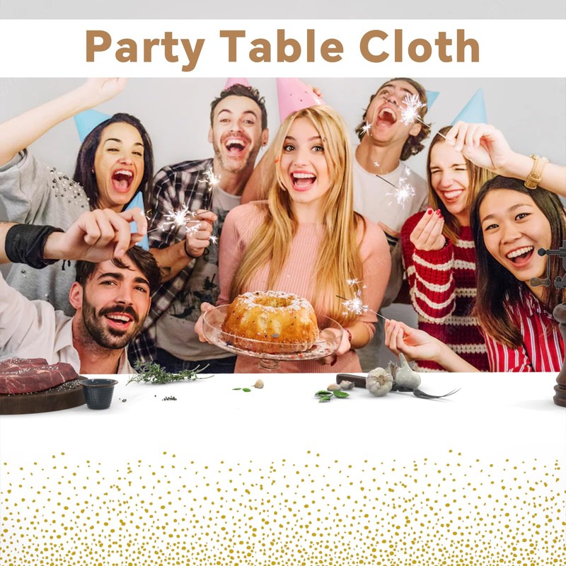 Fantastshop Plastic Tablecloths Disposable - 6 Packs 54 x 108