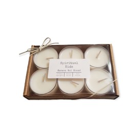 Banana Nut Bread Natural Soy Wax Tealights 6ct Hand Poured with Fragrant/Essential Oils!