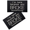 Vmcoatdu 2 piezas con emblema bordado de I'm Here Because