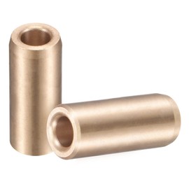 sourcing map Sleeve Bearings 6mm Bore 10mm OD 25mm Length Cast Brass Self-Lubricating Bushing 2pcs