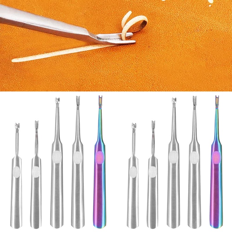 Leather Edge Skiving Tool Stainless Steel Stitching Groover DIY Craft